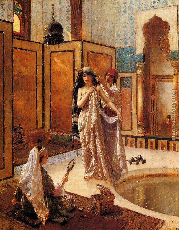 The Harem Bath painting - Rudolf Ernst The Harem Bath art painting